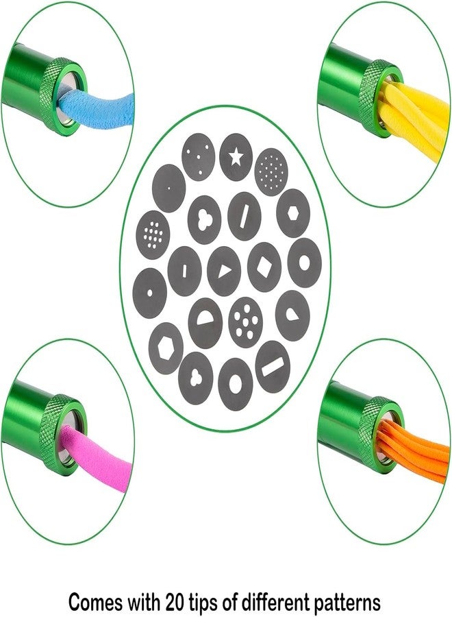 BAKING SET مجموعة أدوات الخبز: مكبس طين من الفولاذ المقاوم للصدأ، مكبس عجينة السكر، مجموعة أدوات تزيين الكيك والفوندان، مكبس طين السيراميك والفخار، خلاطات ومكابس (أخضر) - Image 4